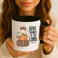 Give Thanks To The Lord Fall Autumn Christian Coffee Mug thumb 3