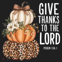 Give Thanks To The Lord Fall Autumn Christian Beanie thumb 2