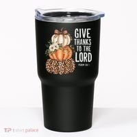 Give Thanks To The Lord Fall Autumn Christian Tumbler thumb 0