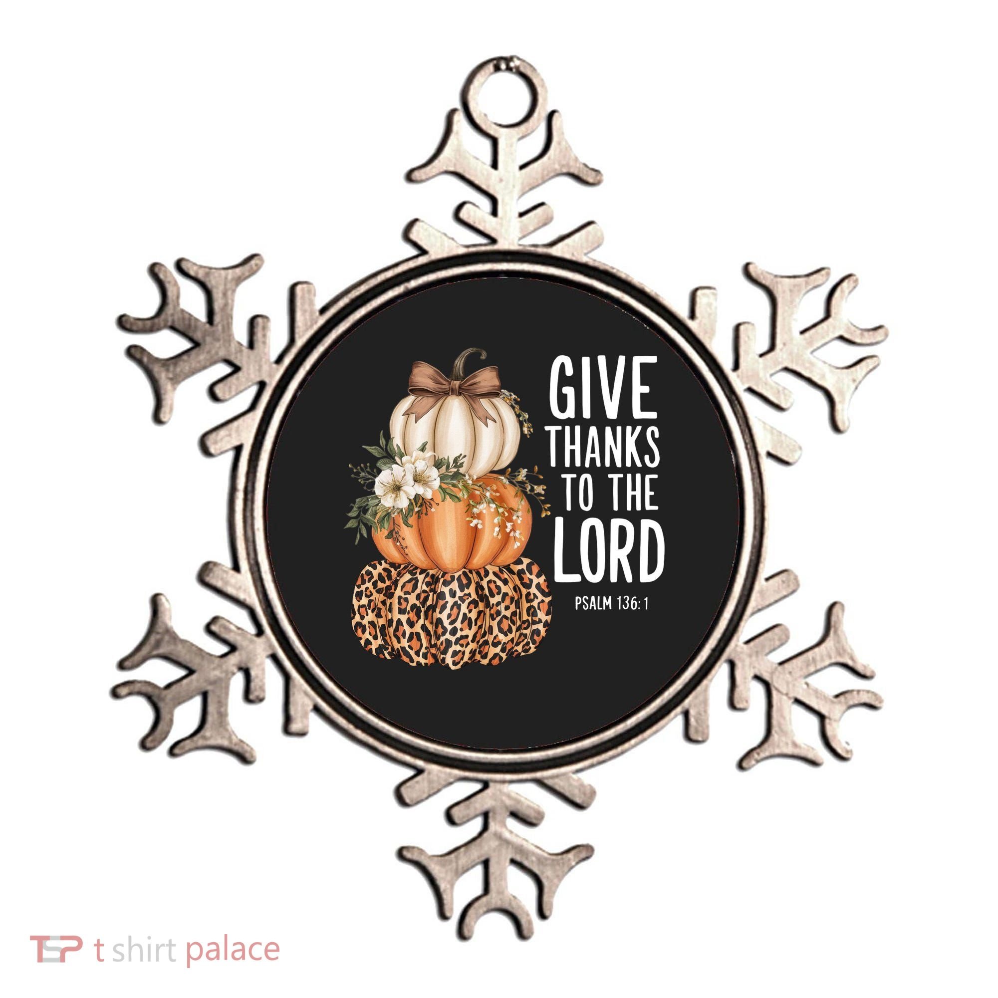 Give Thanks To The Lord Fall Autumn Christian Ornament