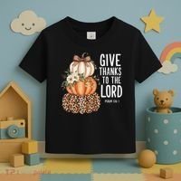 Give Thanks To The Lord Fall Autumn Christian Toddler T-Shirt thumb 3