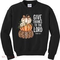 Give Thanks To The Lord Fall Autumn Christian Kids Sweatshirt thumb 0