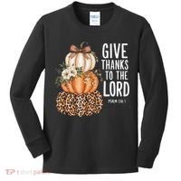 Give Thanks To The Lord Fall Autumn Christian Kids Long Sleeve Shirt thumb 0
