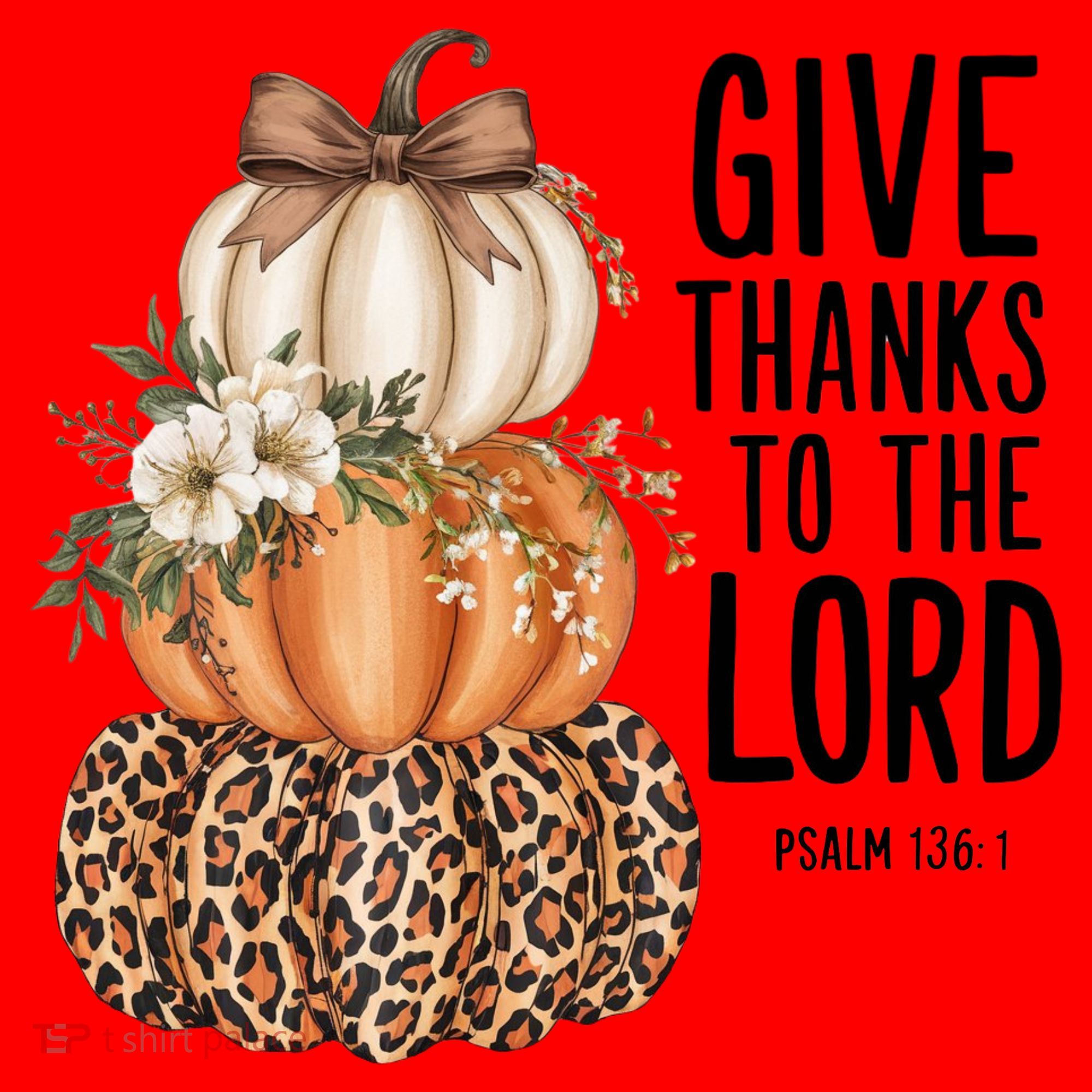Give Thanks To The Lord Fall Autumn Christian Santa Hat