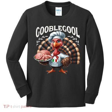 Gobblegool Turkey Thanksgiving Kids Long Sleeve Shirt
