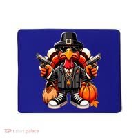 Gangster Thug Thanksgiving Turkey Gun Unhappy Angry Turkey Cool Gift Mousepad thumb 0