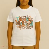 Give Thanks To The Lord For He Is Good Thanksgiving Jesus T-Shirt thumb 4