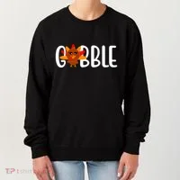Gobble Turkey Thanksgiving Women's Sweatshirt thumb 0