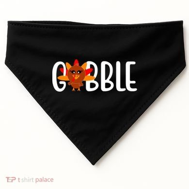 Gobble Turkey Thanksgiving USA-Made Doggie Bandana