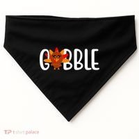 Gobble Turkey Thanksgiving USA-Made Doggie Bandana thumb 0