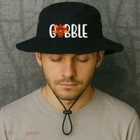 Gobble Turkey Thanksgiving Bucket Hat thumb 2