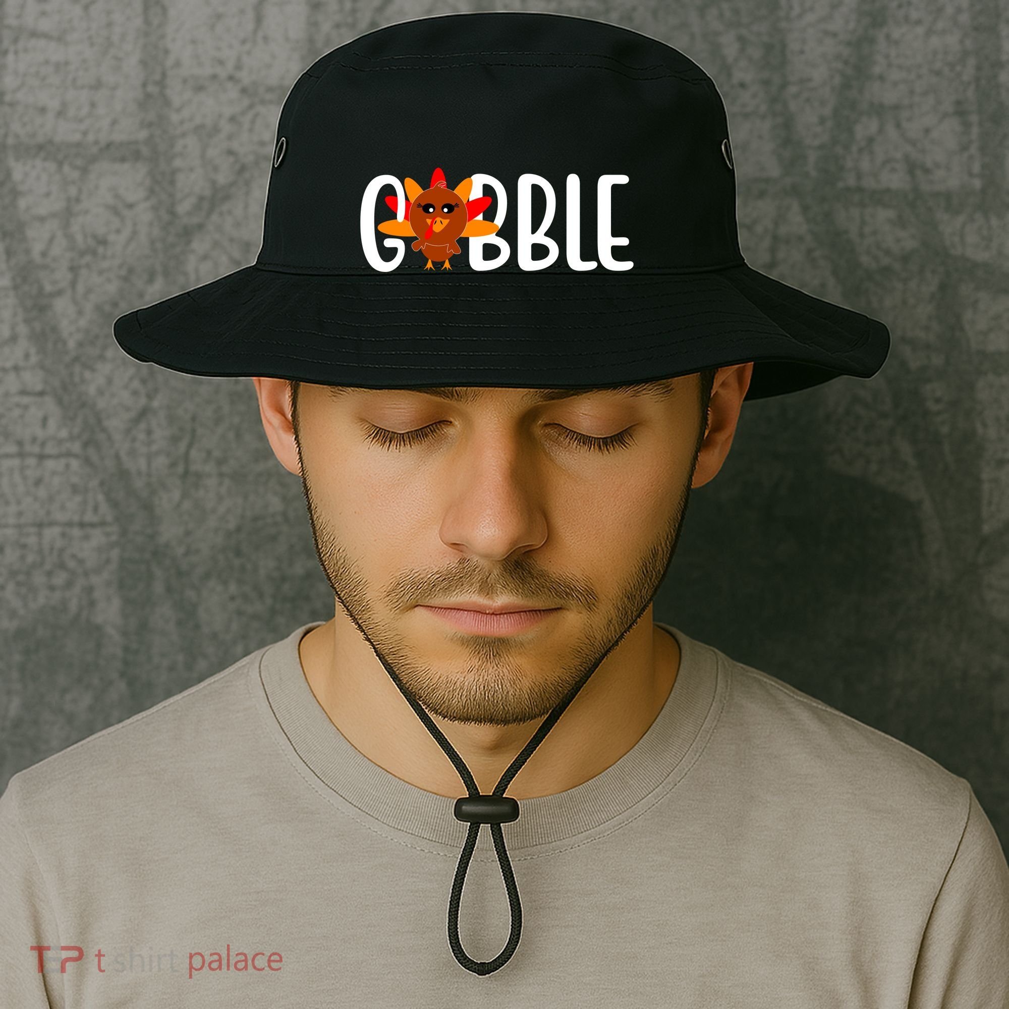 Gobble Turkey Thanksgiving Bucket Hat