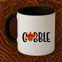 Gobble Turkey Thanksgiving Coffee Mug thumb 2
