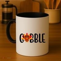 Gobble Turkey Thanksgiving Coffee Mug thumb 4