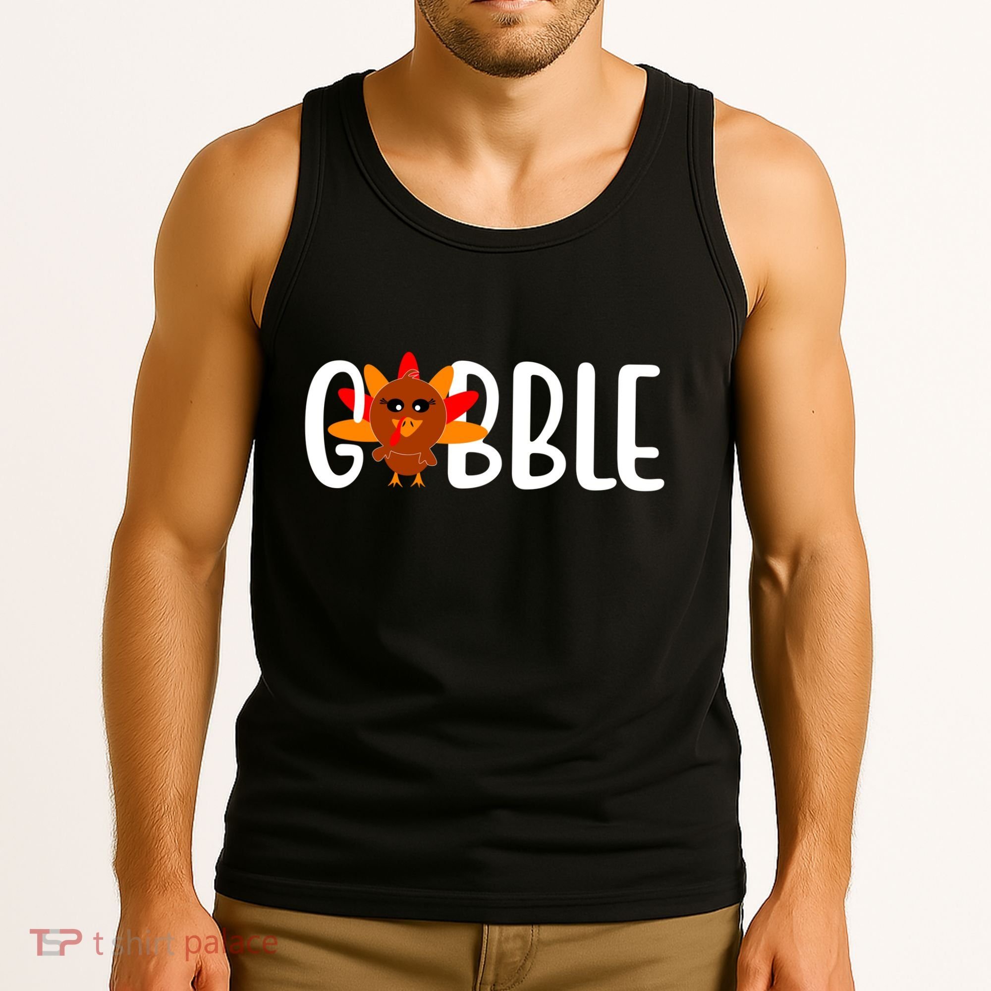 Gobble Turkey Thanksgiving Tank Top