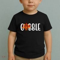 Gobble Turkey Thanksgiving Toddler T-Shirt thumb 2