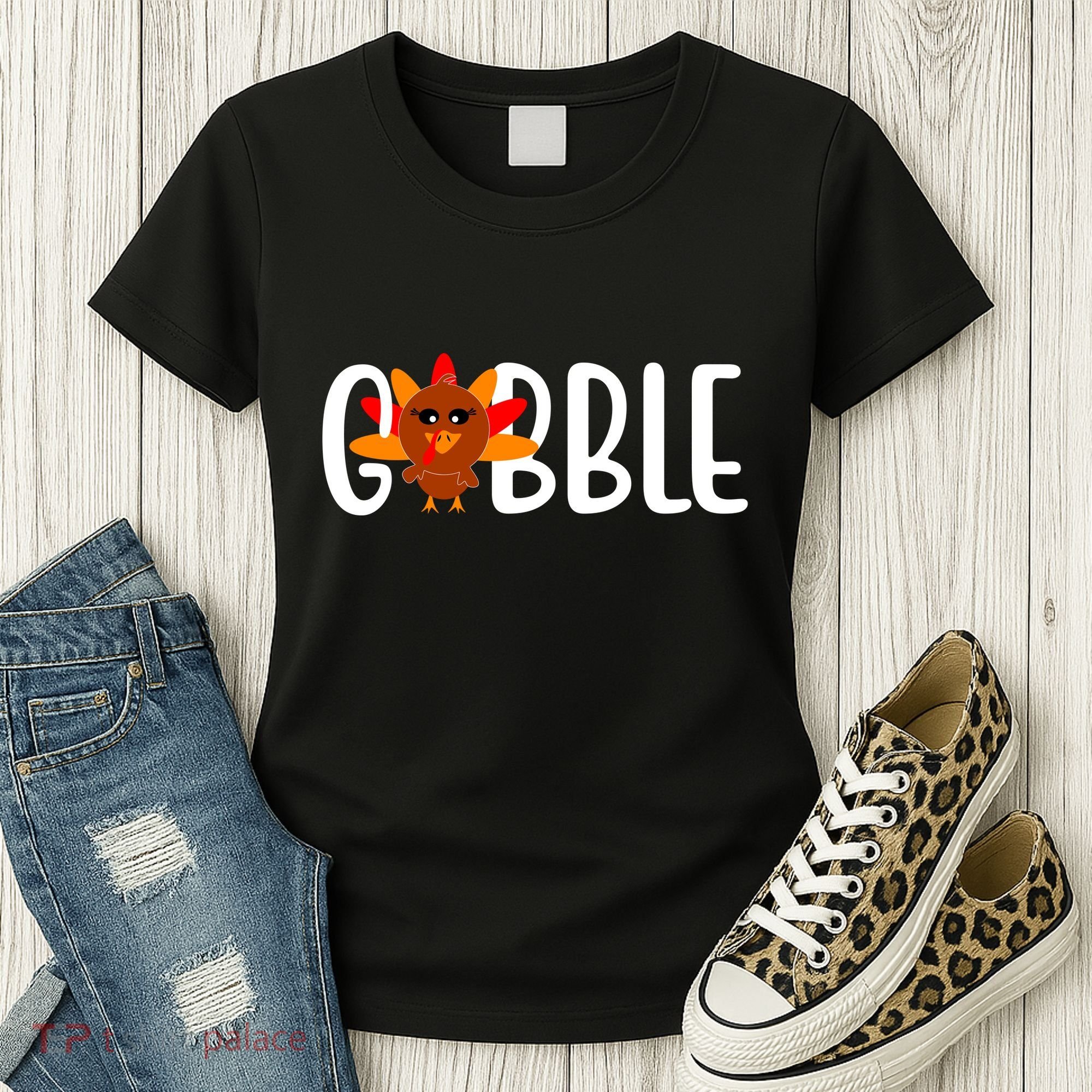 Gobble Turkey Thanksgiving Women's T-Shirt