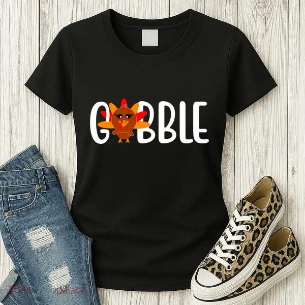 Gobble Turkey Thanksgiving Women's T-Shirt