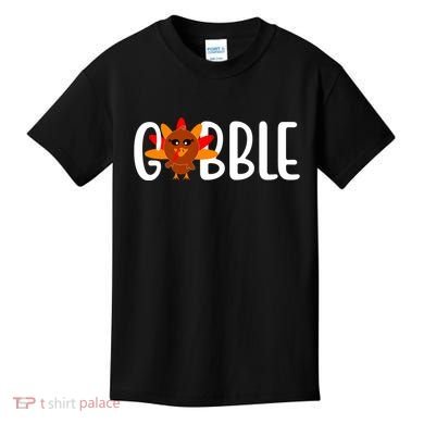 Gobble Turkey Thanksgiving Kids T-Shirt