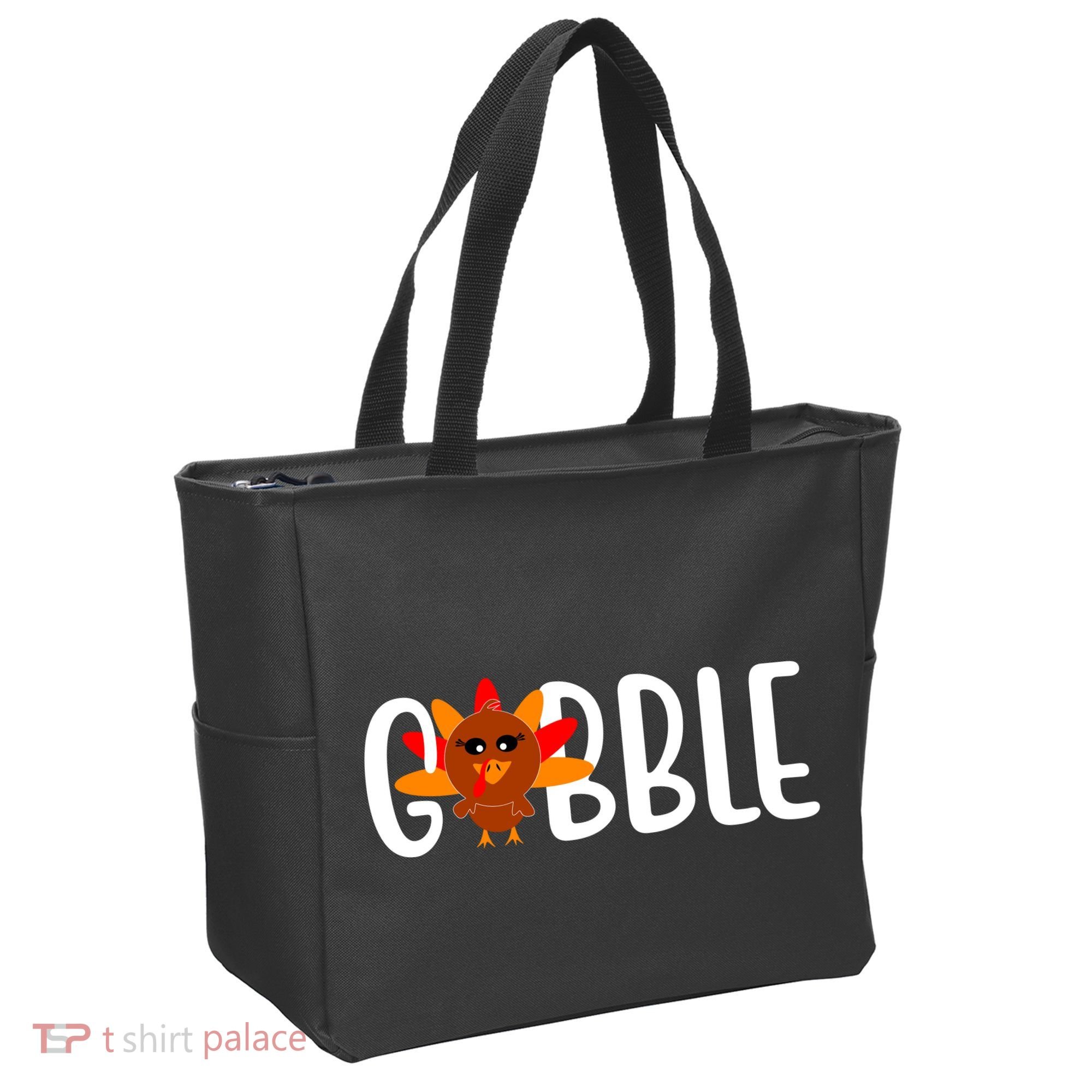 Gobble Turkey Thanksgiving Tote Bag