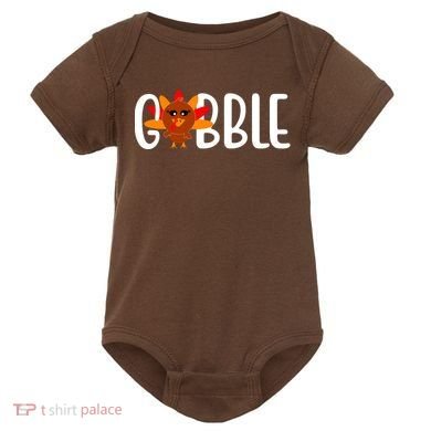 Gobble Turkey Thanksgiving Baby Bodysuit