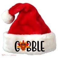 Gobble Turkey Thanksgiving Santa Hat thumb 0