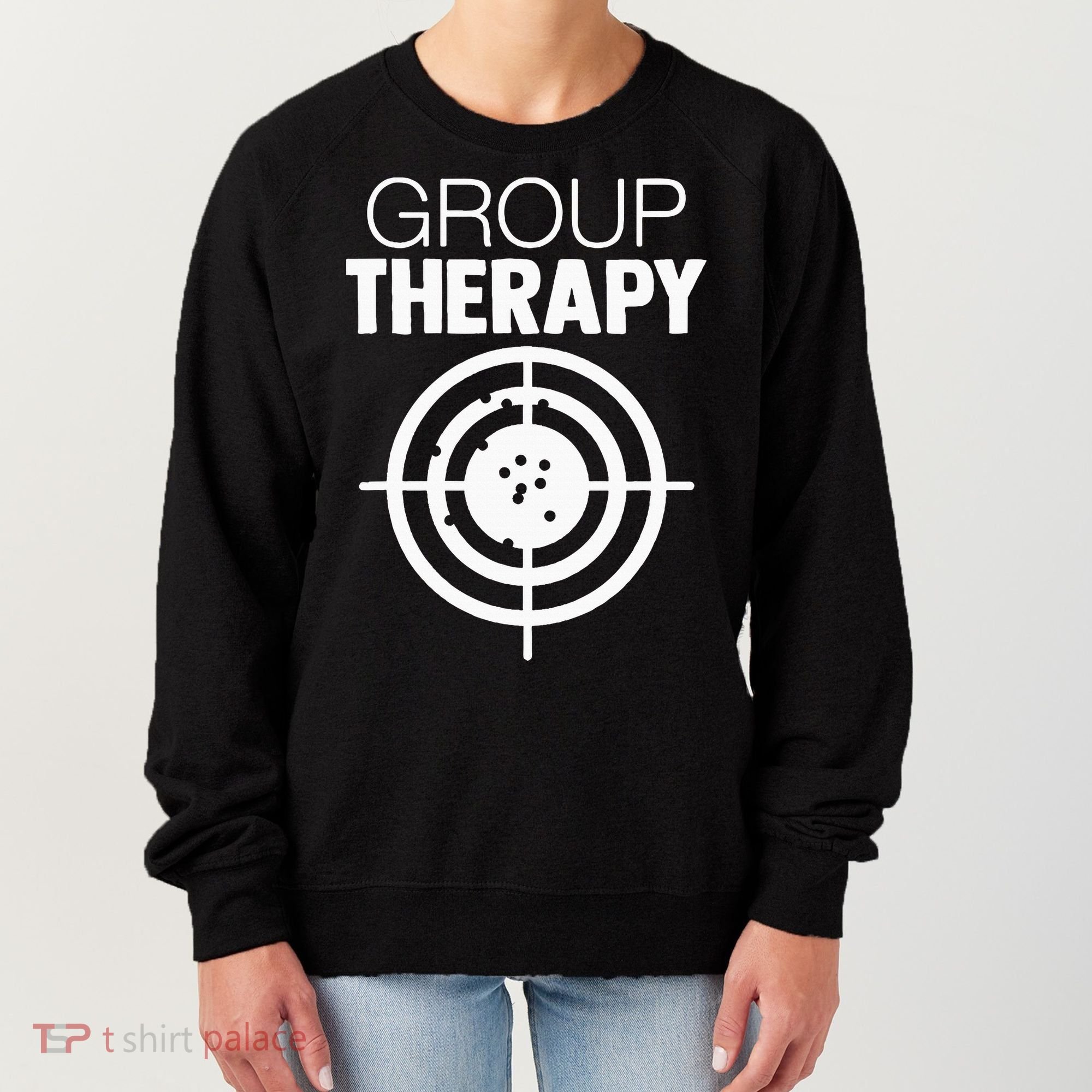 Group Therapy Target Practice Shooting Range Humor Gun Lover Women's Sweatshirt