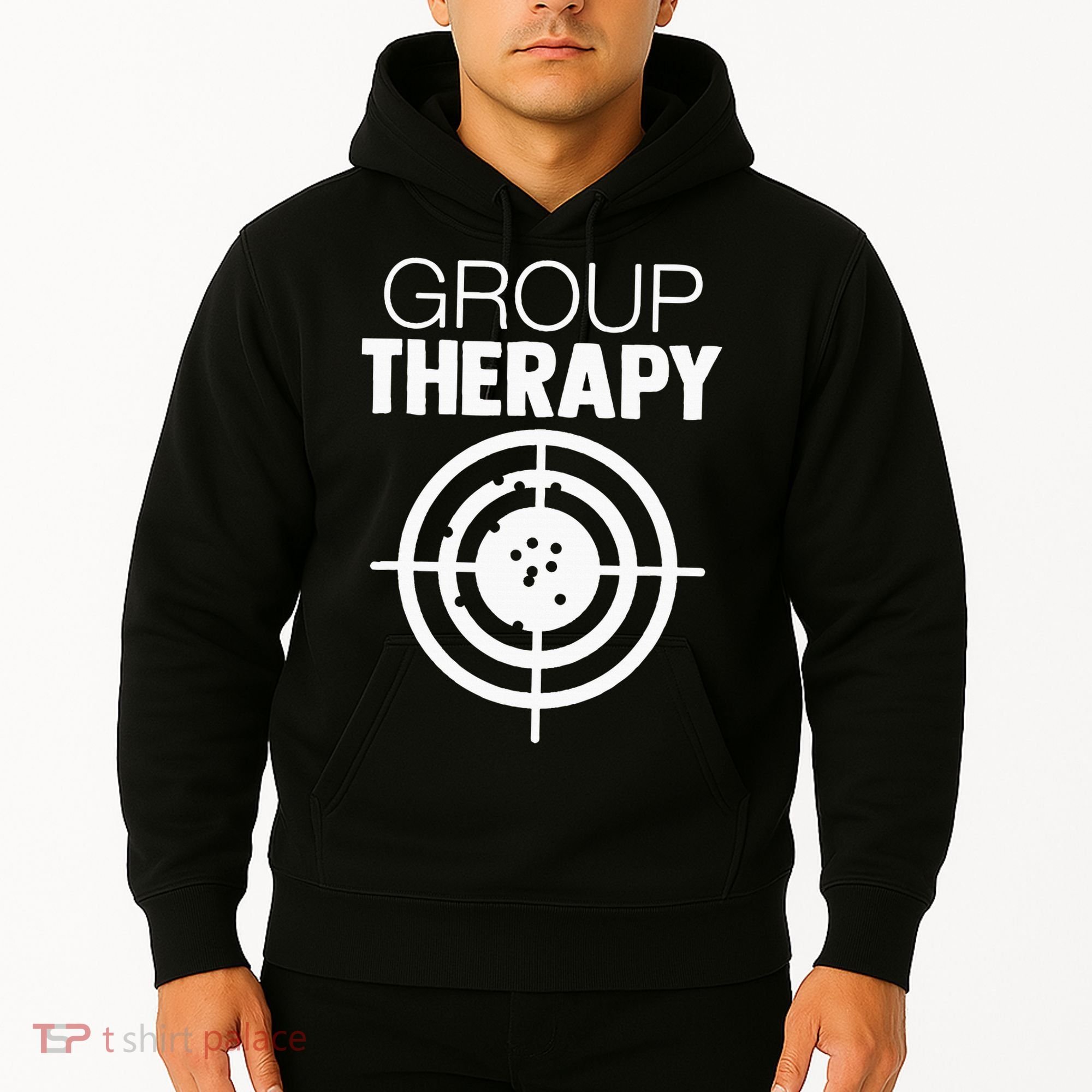 Group Therapy Target Practice Shooting Range Humor Gun Lover Hoodie