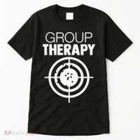 Group Therapy Target Practice Shooting Range Humor Gun Lover Tall T-Shirt thumb 0