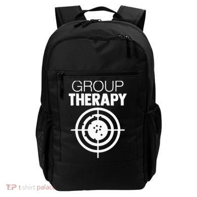 Group Therapy Target Practice Shooting Range Humor Gun Lover Backpack