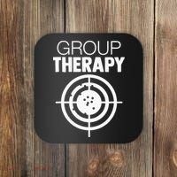 Group Therapy Target Practice Shooting Range Humor Gun Lover Coaster thumb 0