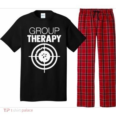 Group Therapy Target Practice Shooting Range Humor Gun Lover Pajama Set