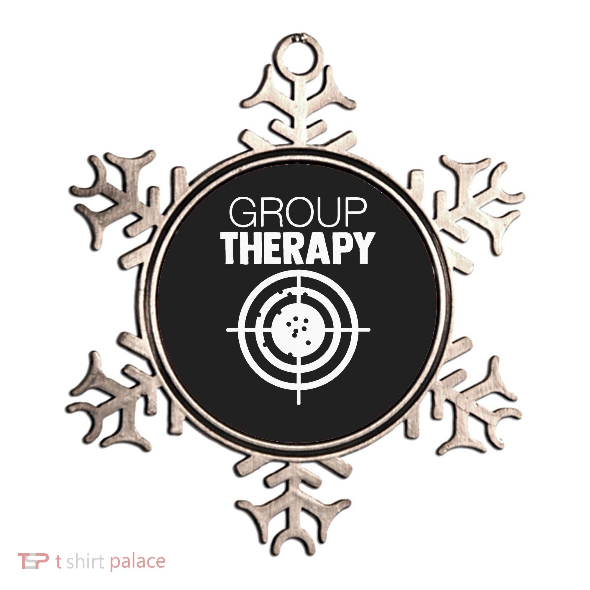Group Therapy Target Practice Shooting Range Humor Gun Lover Ornament