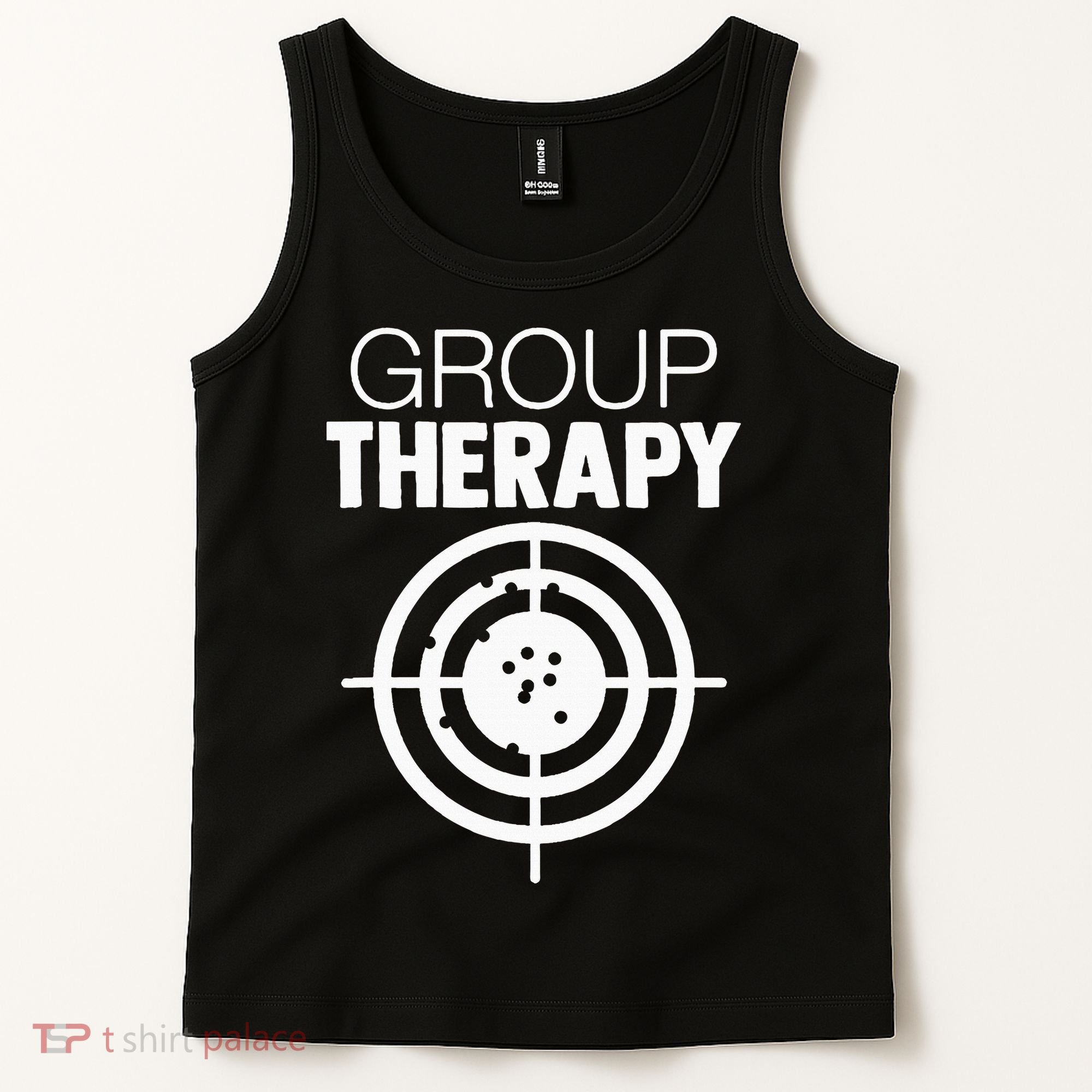 Group Therapy Target Practice Shooting Range Humor Gun Lover Tank Top