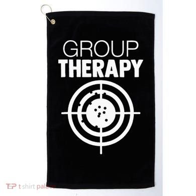 Group Therapy Target Practice Shooting Range Humor Gun Lover Golf Towel