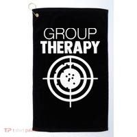 Group Therapy Target Practice Shooting Range Humor Gun Lover Golf Towel thumb 0