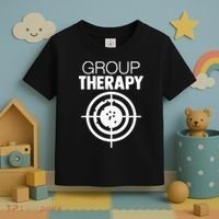 Group Therapy Target Practice Shooting Range Humor Gun Lover Toddler T-Shirt thumb 3