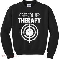 Group Therapy Target Practice Shooting Range Humor Gun Lover Kids Sweatshirt thumb 0