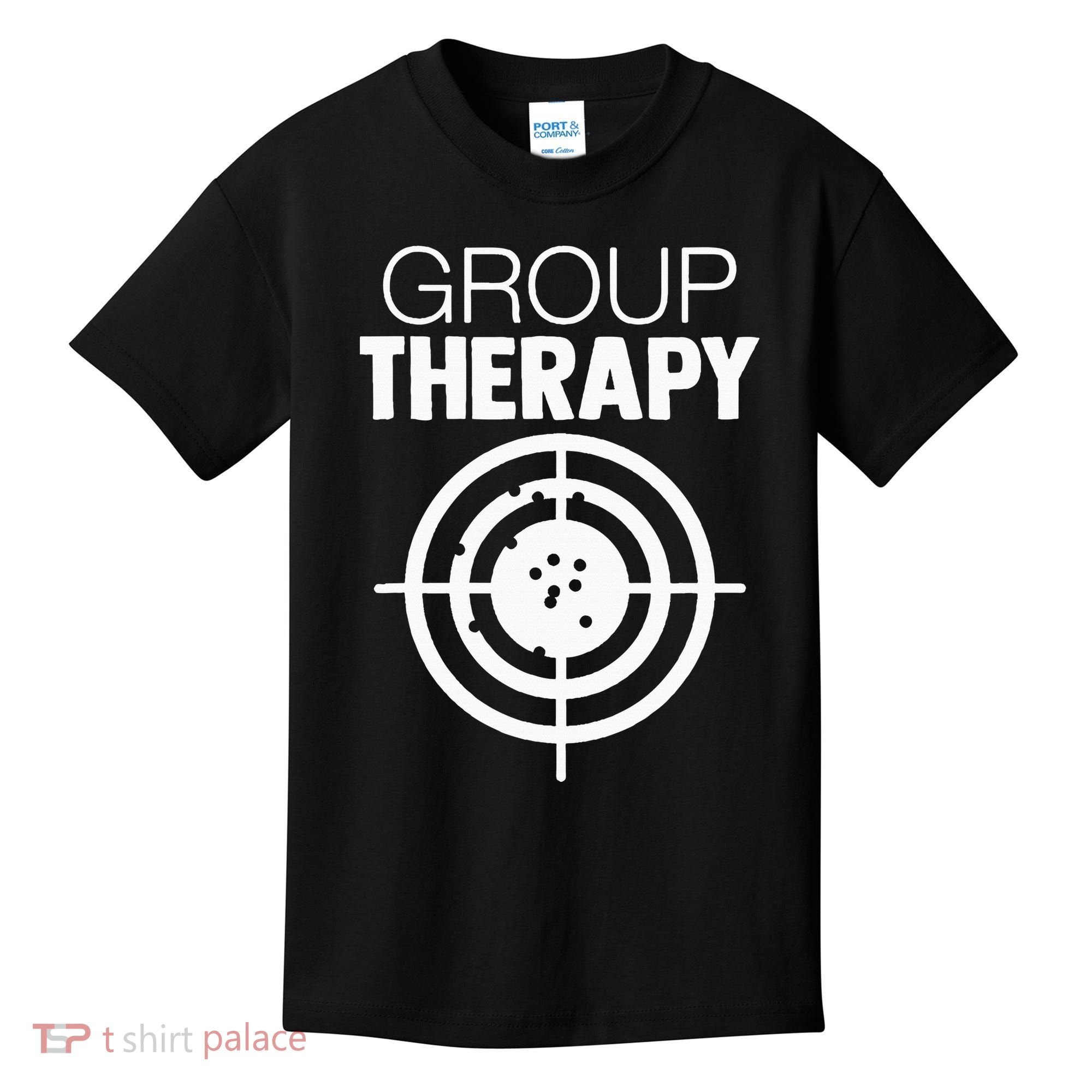 Group Therapy Target Practice Shooting Range Humor Gun Lover Kids T-Shirt