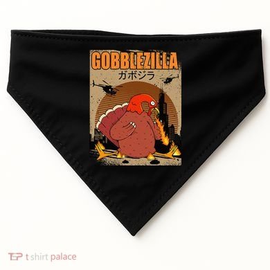 Gobblezilla Turkey Thanksgiving USA-Made Doggie Bandana