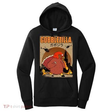 Gobblezilla Turkey Thanksgiving Women's Hoodie