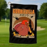 Gobblezilla Turkey Thanksgiving Golf Towel thumb 1