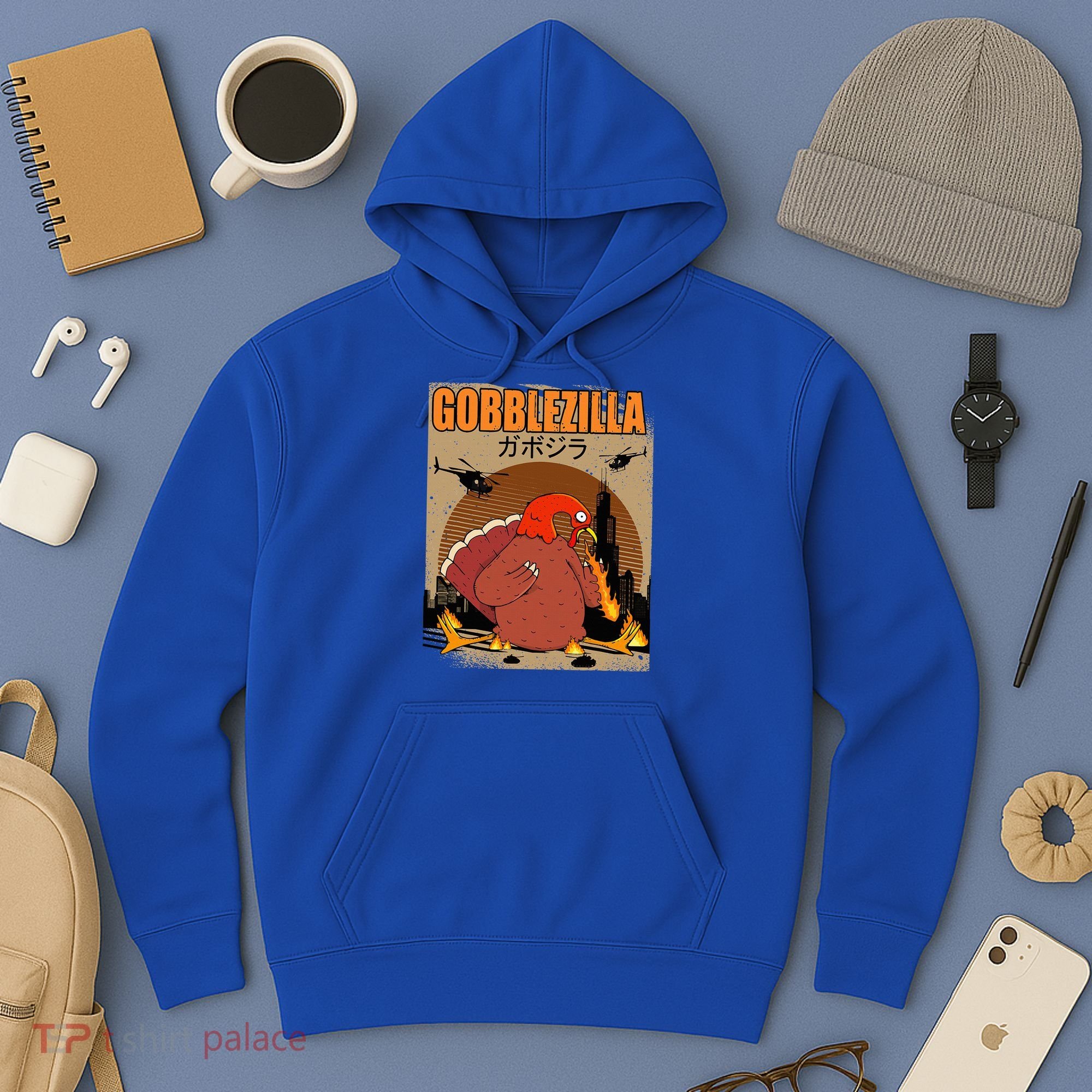 Gobblezilla Turkey Thanksgiving Hoodie