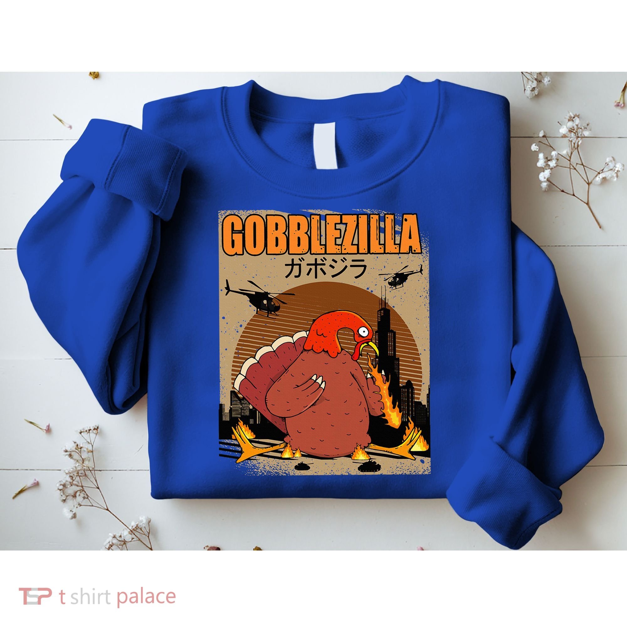 Gobblezilla Turkey Thanksgiving Sweatshirt