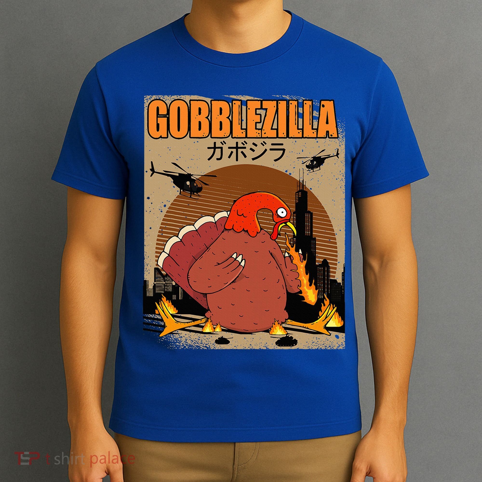 Gobblezilla Turkey Thanksgiving T-Shirt
