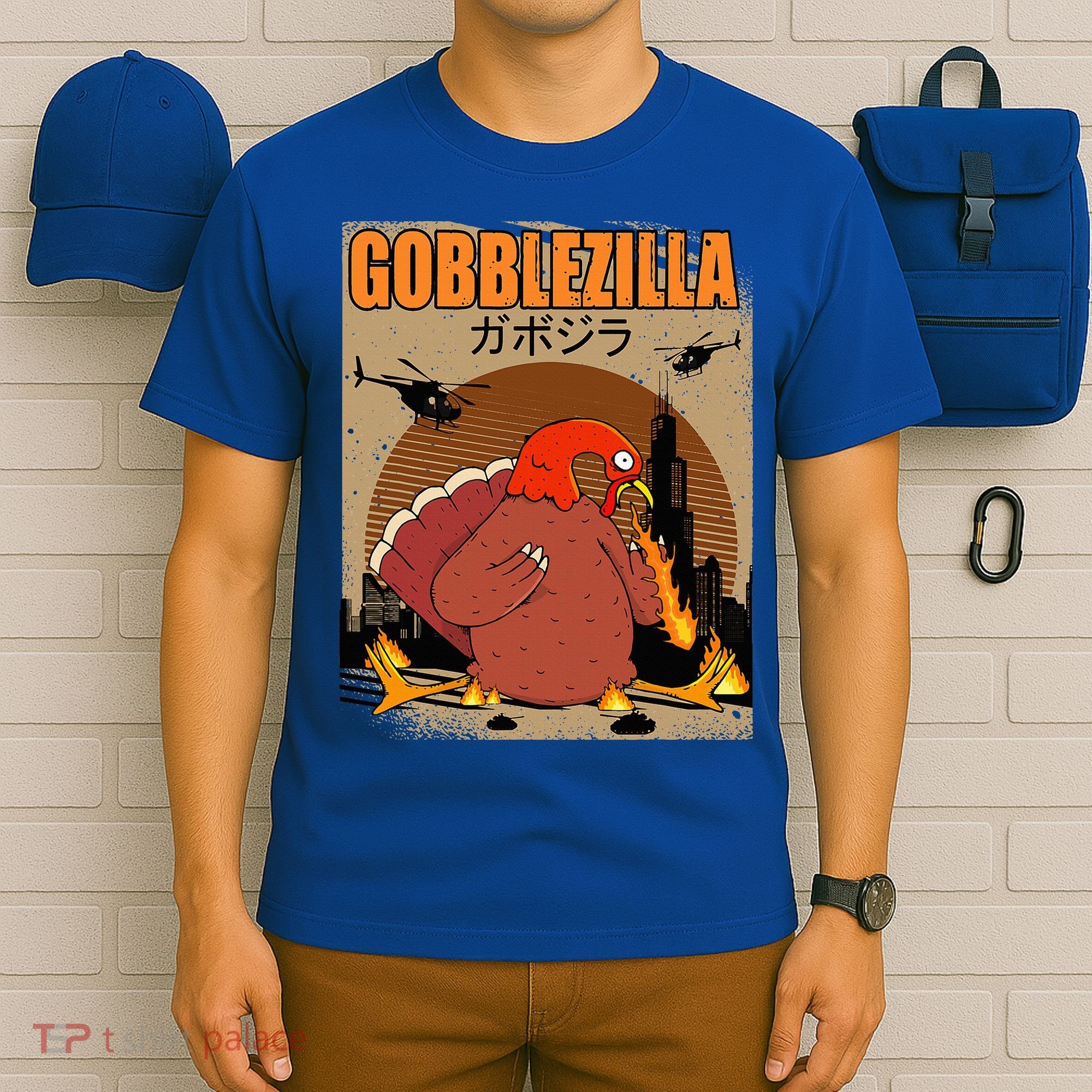Gobblezilla Turkey Thanksgiving T-Shirt