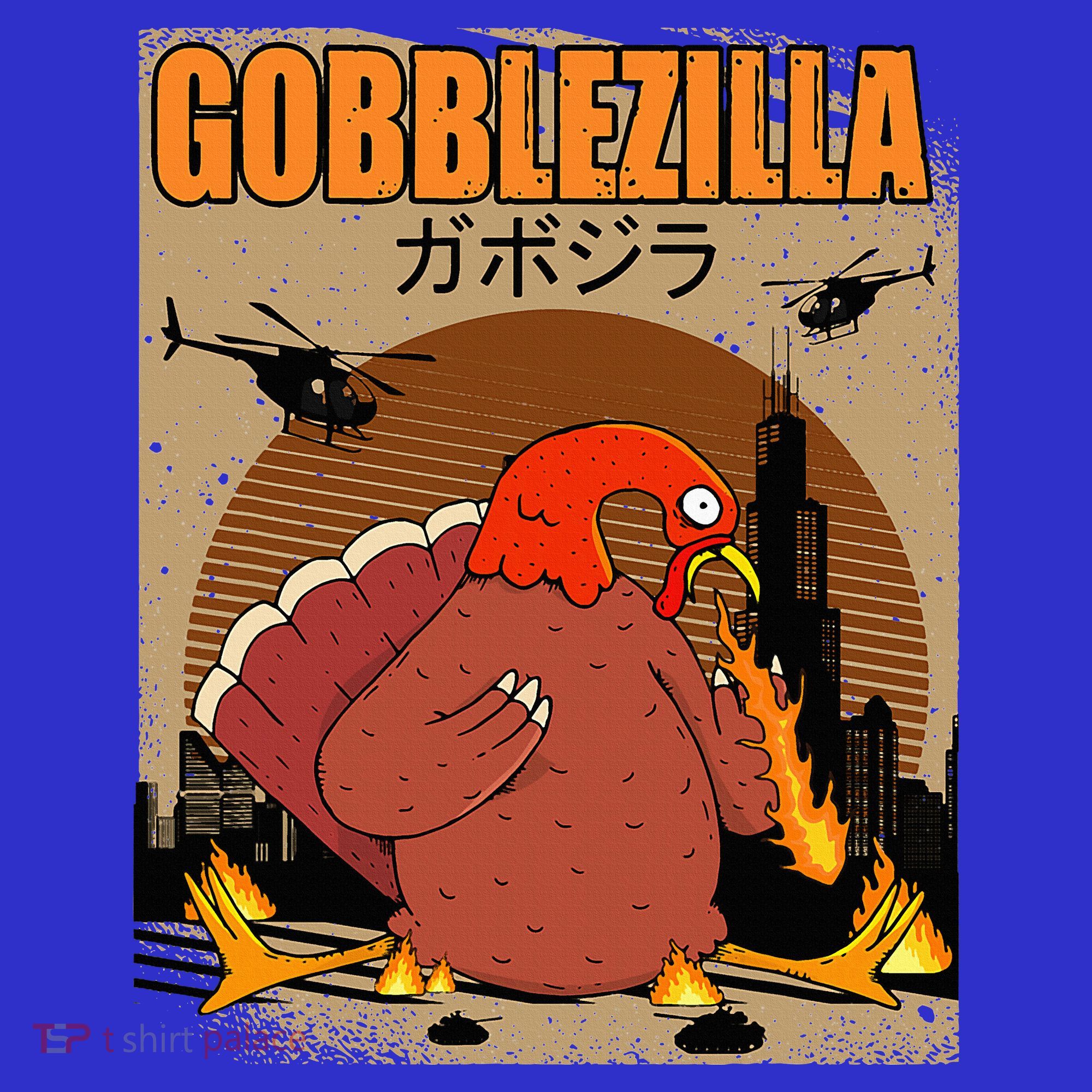 Gobblezilla Turkey Thanksgiving Polo