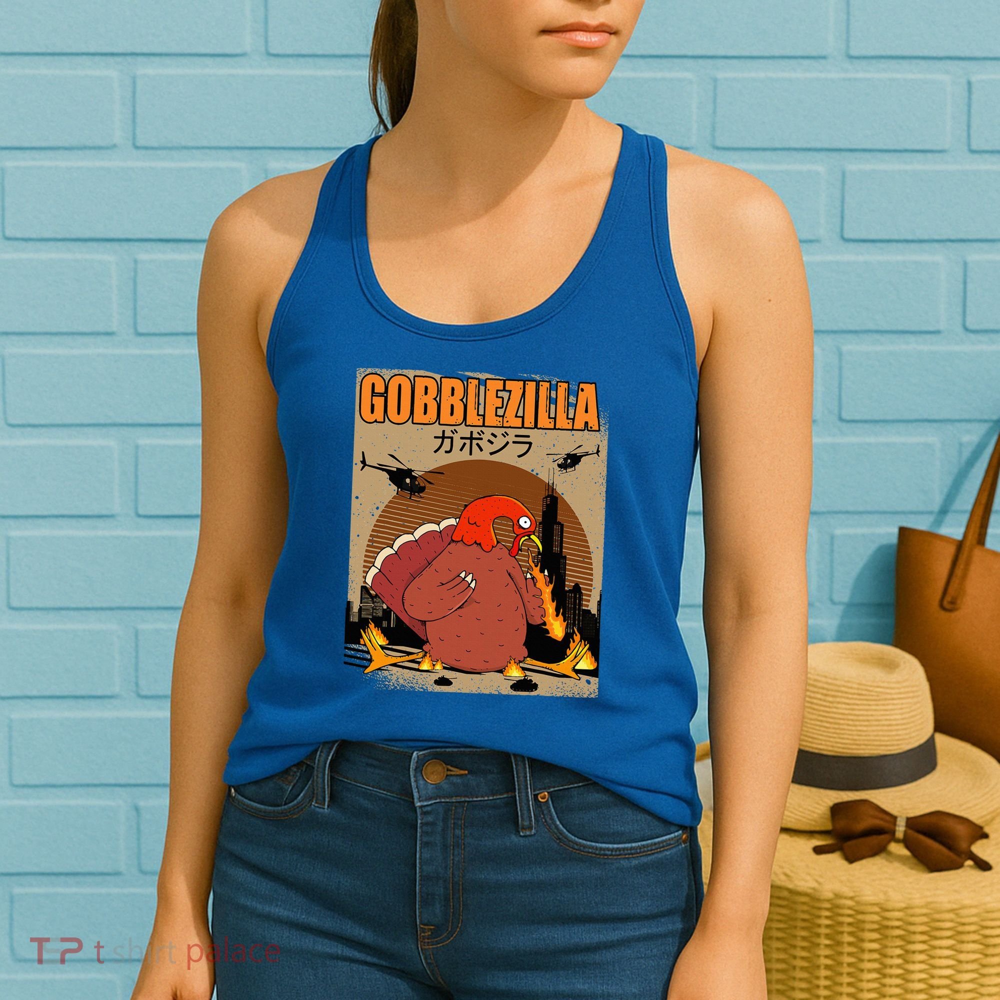 Gobblezilla Turkey Thanksgiving Women's Tank Top