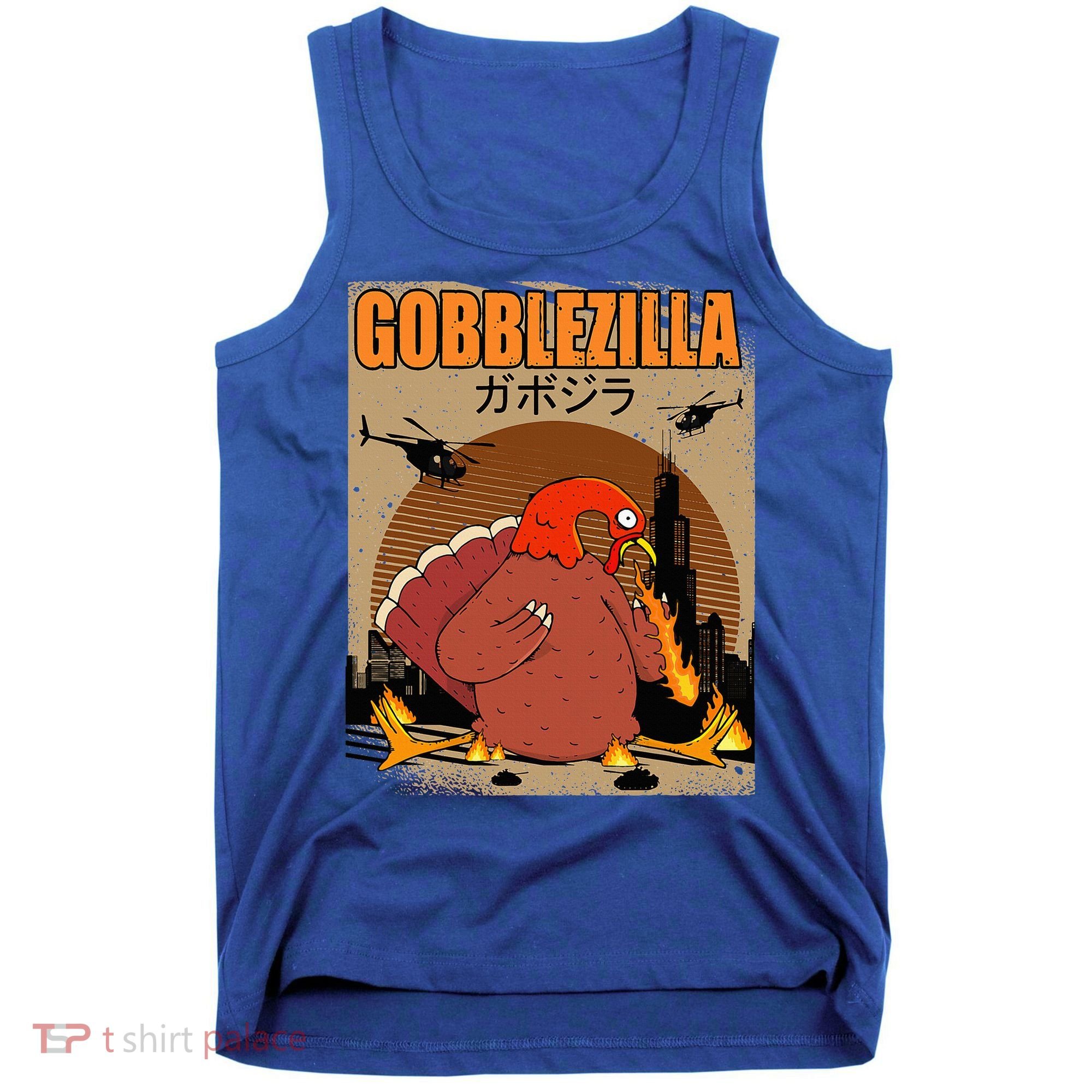 Gobblezilla Turkey Thanksgiving Tank Top
