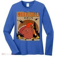 Gobblezilla Turkey Thanksgiving Women's Long Sleeve Shirt thumb 0
